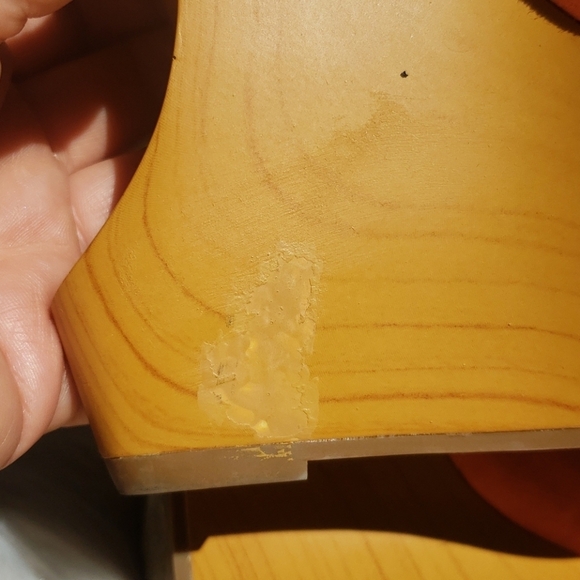 Call It Spring Orange Peep Toe Wedges 7 OVERGAARD - Picture 8 of 13